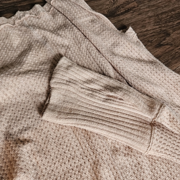 Free People Size Large Slouchy Boho Vintage Sweater Dusty Rose Pink - Picture 4 of 4